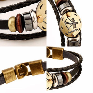 Libra Zodiac Leather Bracelet - Fandom World Store