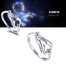 Load image into Gallery viewer, Zodiac Adjustable Silver Ring - Fandom World Store
