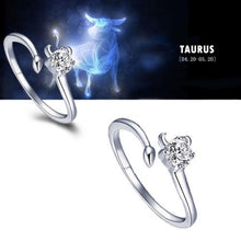 Load image into Gallery viewer, Zodiac Adjustable Silver Ring - Fandom World Store