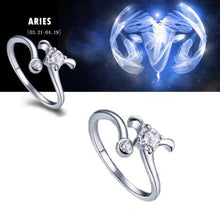 Load image into Gallery viewer, Zodiac Adjustable Silver Ring - Fandom World Store