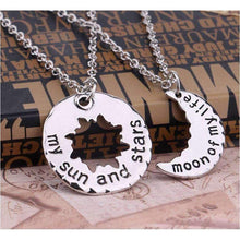 Load image into Gallery viewer, Khal &amp; Khaleesi Lover&#39;s Necklace: My Sun &amp; Stars / Moon of My Life - Fandom World Store