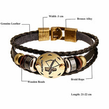 Load image into Gallery viewer, Leo Zodiac Leather Bracelet - Fandom World Store