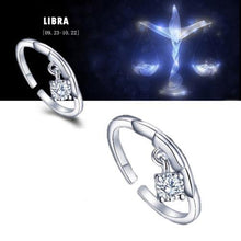 Load image into Gallery viewer, Zodiac Adjustable Silver Ring - Fandom World Store