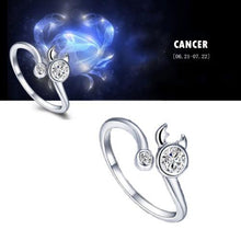 Load image into Gallery viewer, Zodiac Adjustable Silver Ring - Fandom World Store