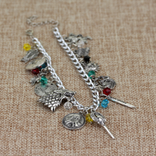 Load image into Gallery viewer, Game of Thrones 12 Charms Bracelet - Fandom World Store