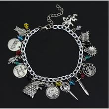 Load image into Gallery viewer, Game of Thrones 12 Charms Bracelet - Fandom World Store