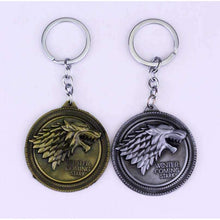 Load image into Gallery viewer, House Stark Sigil Metallic Keychain - Fandom World Store