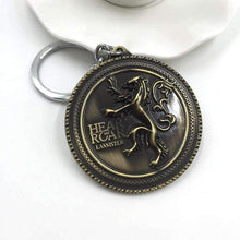 Load image into Gallery viewer, House Lannister Sigil Metallic Keychain - Fandom World Store