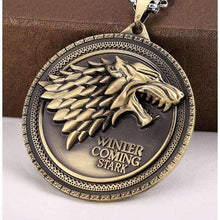 Load image into Gallery viewer, House Stark Sigil Metallic Keychain - Fandom World Store
