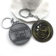 Load image into Gallery viewer, House Targaryen Sigil Metallic Keychain - Fandom World Store