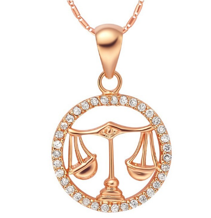 Libra Zodiac Charm Necklace - Fandom World Store