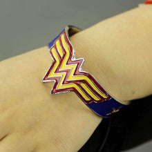 Load image into Gallery viewer, Wonder Woman Red-Blue Logo Bangle - Fandom World Store