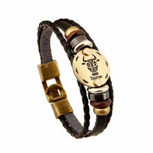 Load image into Gallery viewer, Taurus Zodiac Leather Bracelet - Fandom World Store